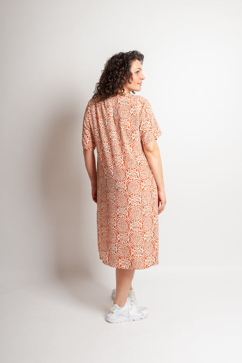 Short sleeve lightweight silk dress Saira