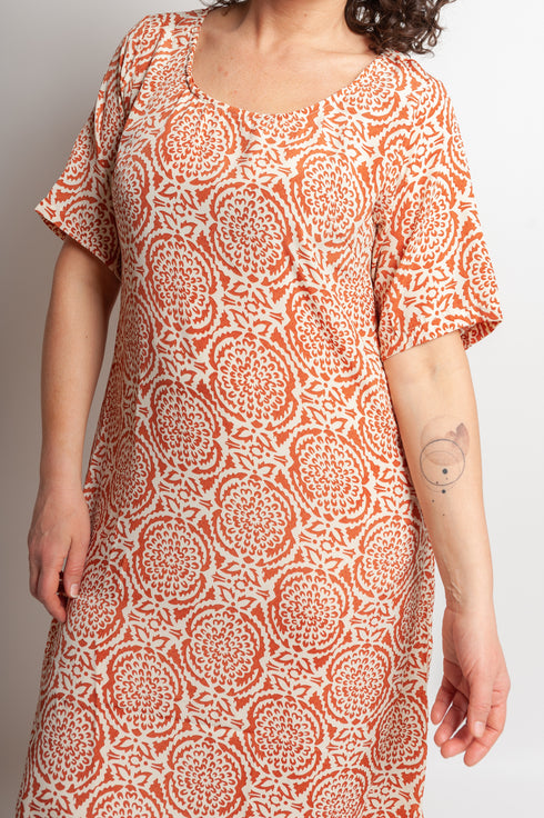 Short sleeve lightweight silk dress Saira