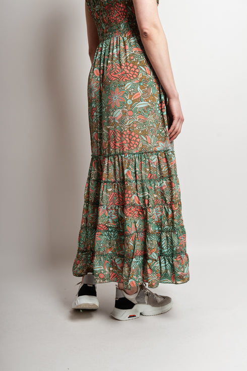 Paisleygemustertes Offshoulderkleid Kala