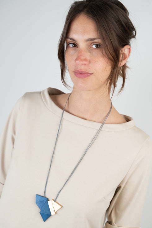 Pendant Kette mit Dreick und Rombusfromen