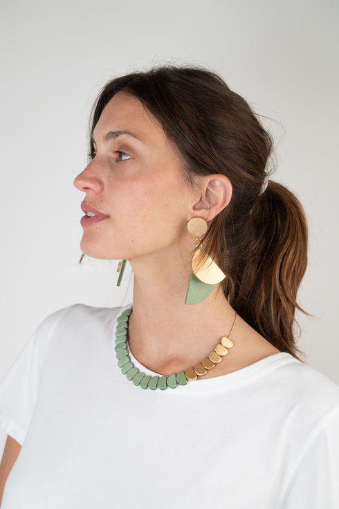 Orecchini pendenti geometrici Fiamma