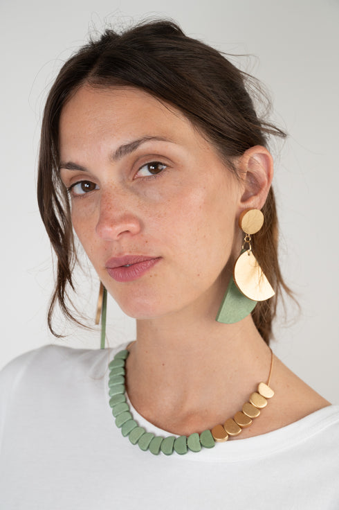 Orecchini pendenti geometrici Fiamma