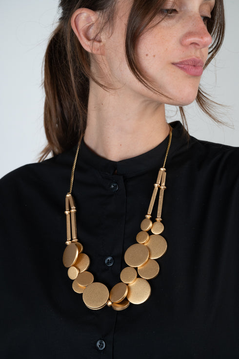 Moderne Statementkette - metallic