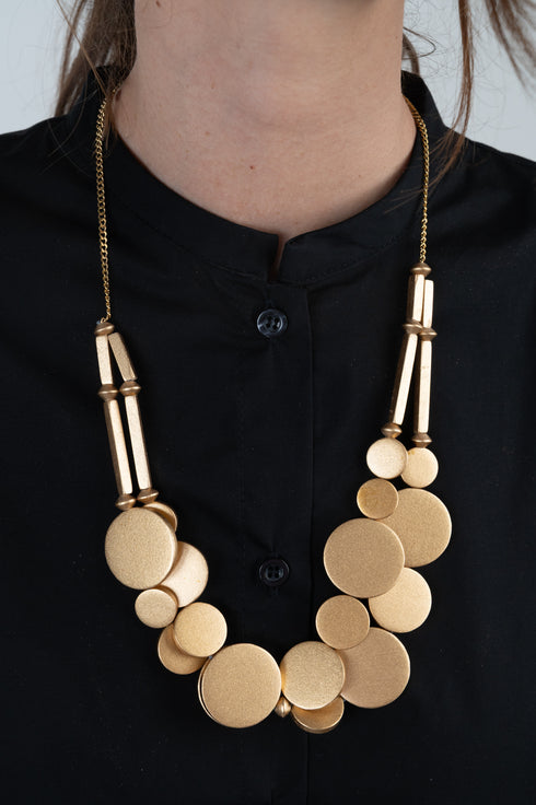 Moderne Statementkette - metallic