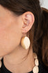 Oval hanging earrings Makis