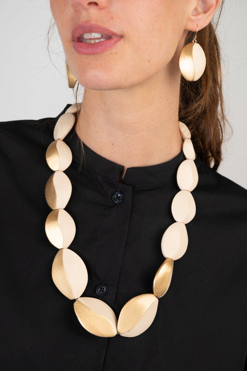 Oval hanging earrings Makis