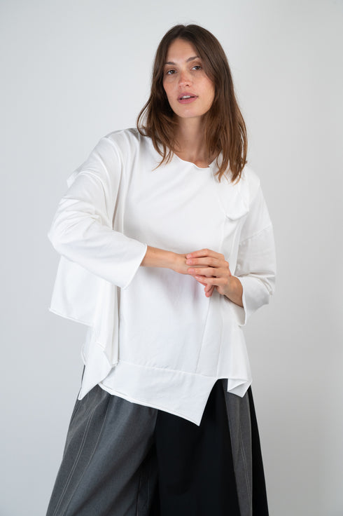 Asymetrisches Jersey Top