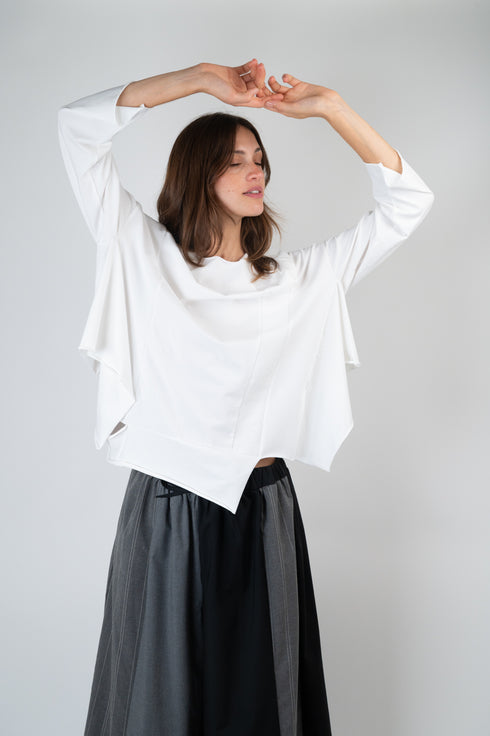 Asymetrisches Jersey Top