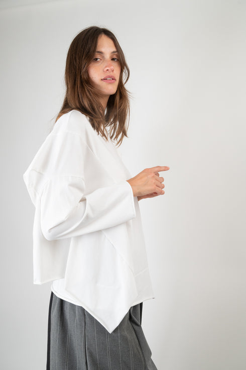 Asymetrisches Jersey Top