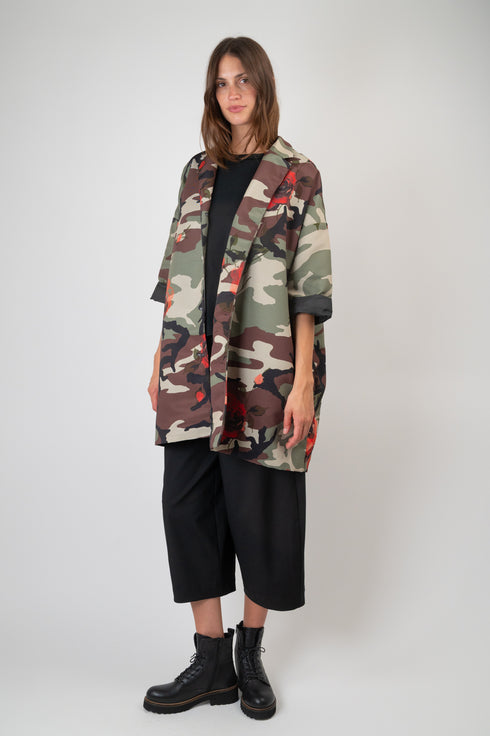 Kimono Jacke mit Camouflage Muster