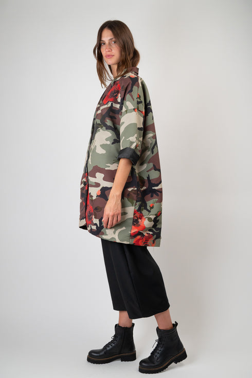 Kimono Jacke mit Camouflage Muster