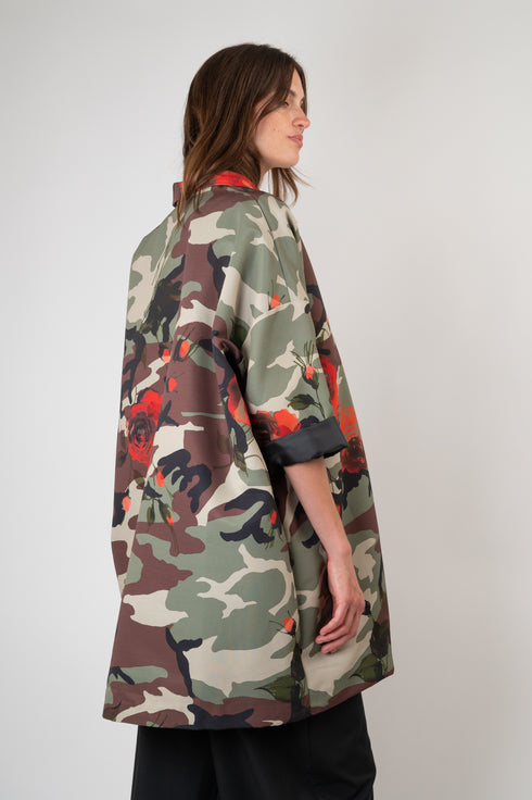 Kimono Jacke mit Camouflage Muster