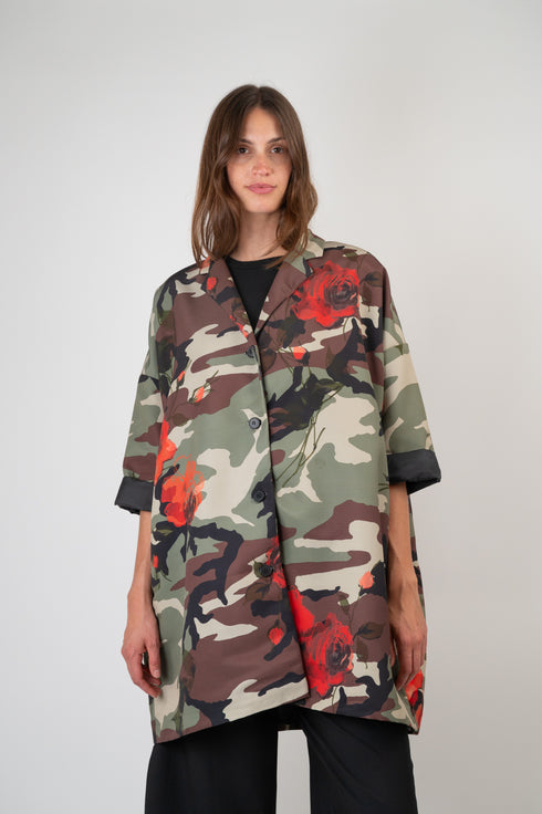 Kimono Jacke mit Camouflage Muster