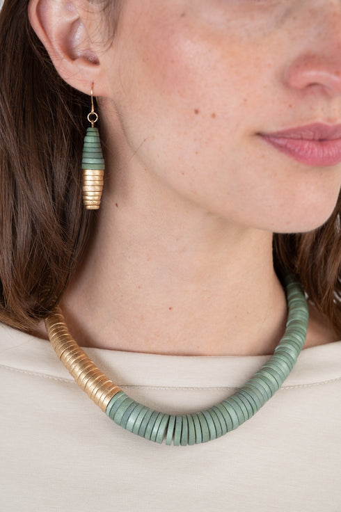 Orecchini metallici pendenti Gabrielle