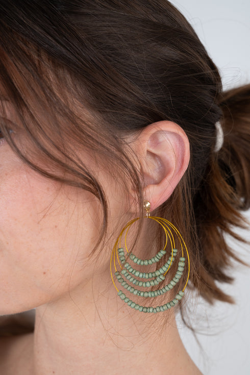 Creoles beads earrings Jara