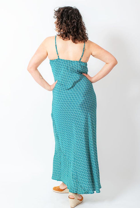 Y Perché? Abito Alina con spalline e lunghezza al pavimento