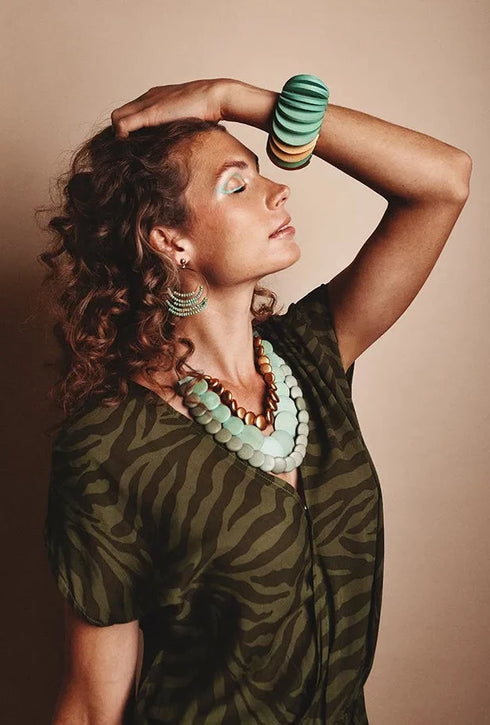 Creolen Perlen Ohrringe Jara