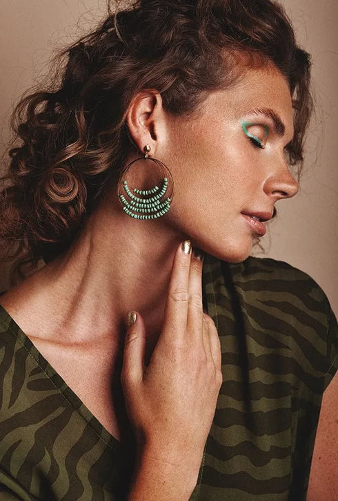 Creoles beads earrings Jara