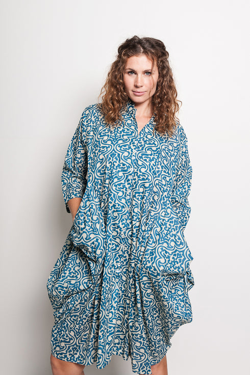 Oversize dress Johla - patterned