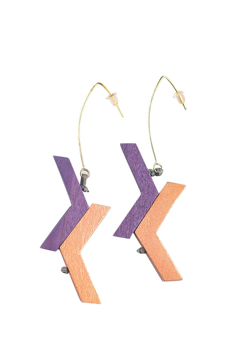 Geometric triangle hanging earrings Olivia