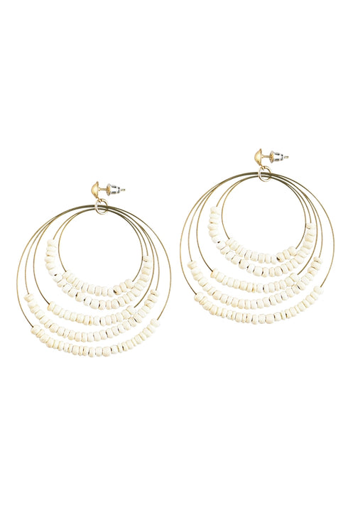 Creoles beads earrings Jara