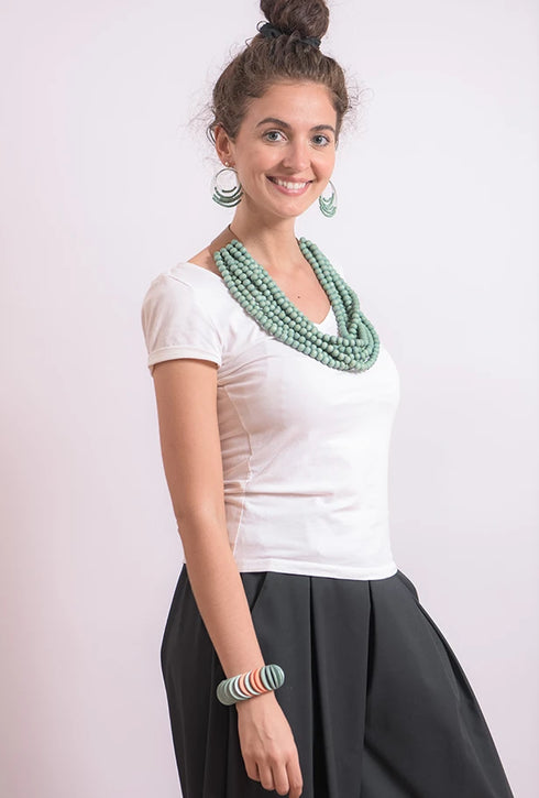 Creoles beads earrings Jara