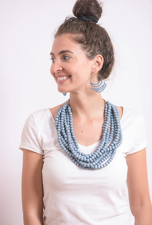 Creoles beads earrings Jara