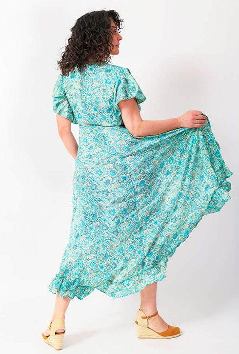 Y Why? Printed Wrap Dress Lilliana