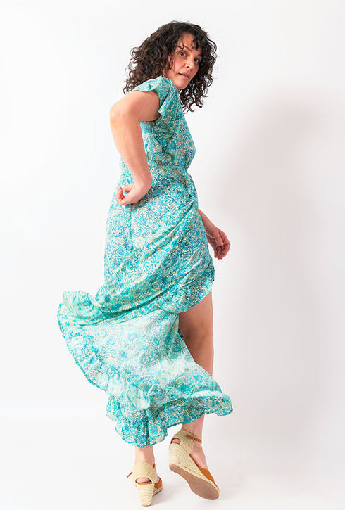 Y Why? Printed Wrap Dress Lilliana