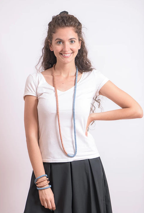 Collana lunga in legno Rory